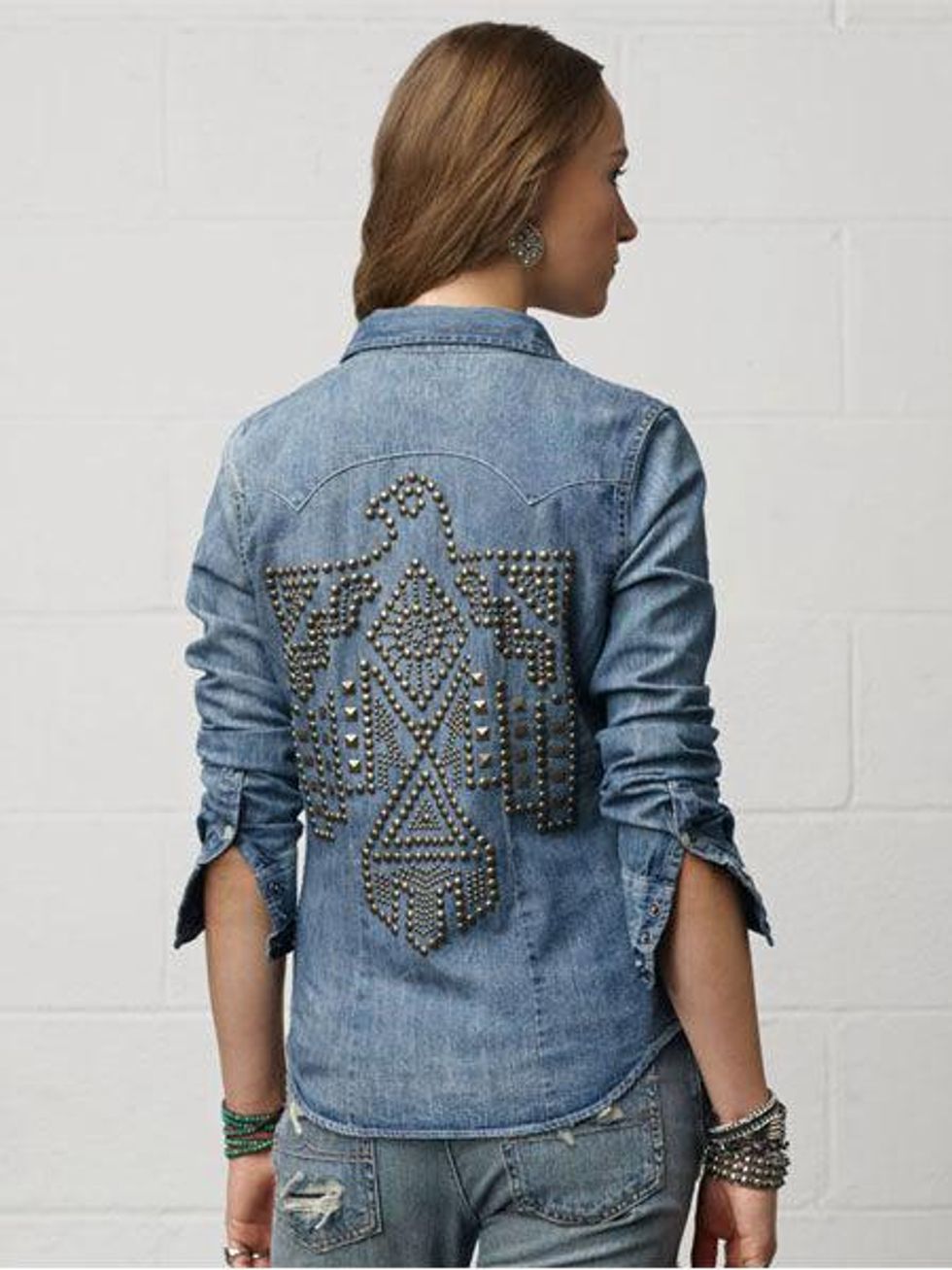 Denim & Supply Denim Studded Western Shirt