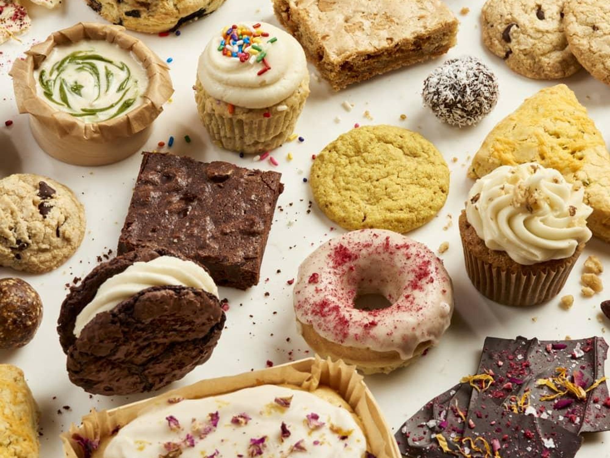 Desserts by the Maaribu bakery truck in Austin.