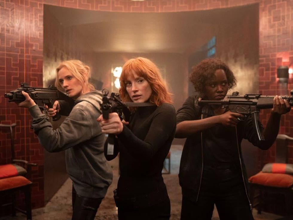 Diane Kruger, Jessica Chastain, and Lupita Nyong'o in The 355