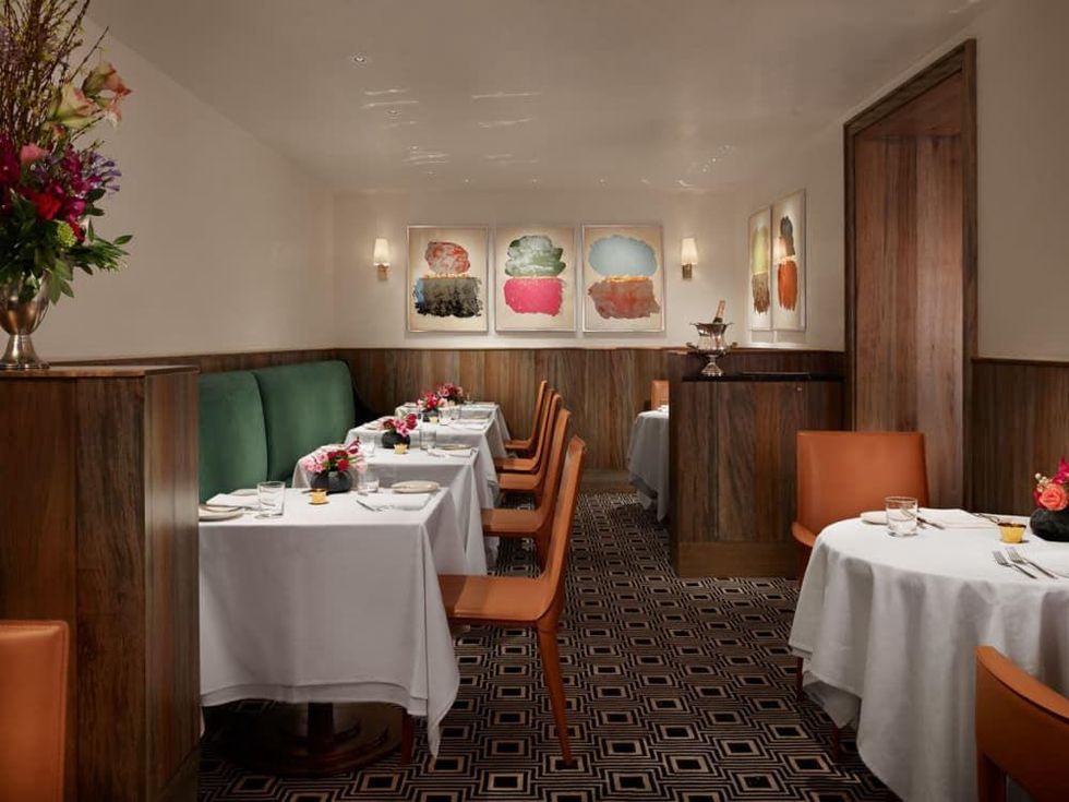 Dining room of Jeffrey's restaurant in Austin