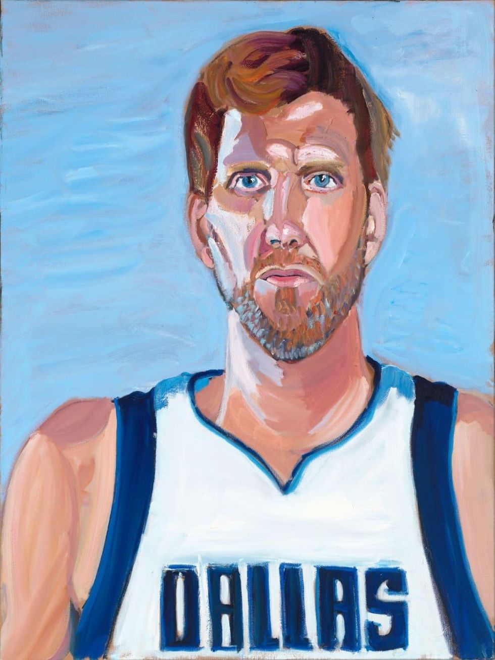 Dirk Nowitzki portrait by George W. Bush
