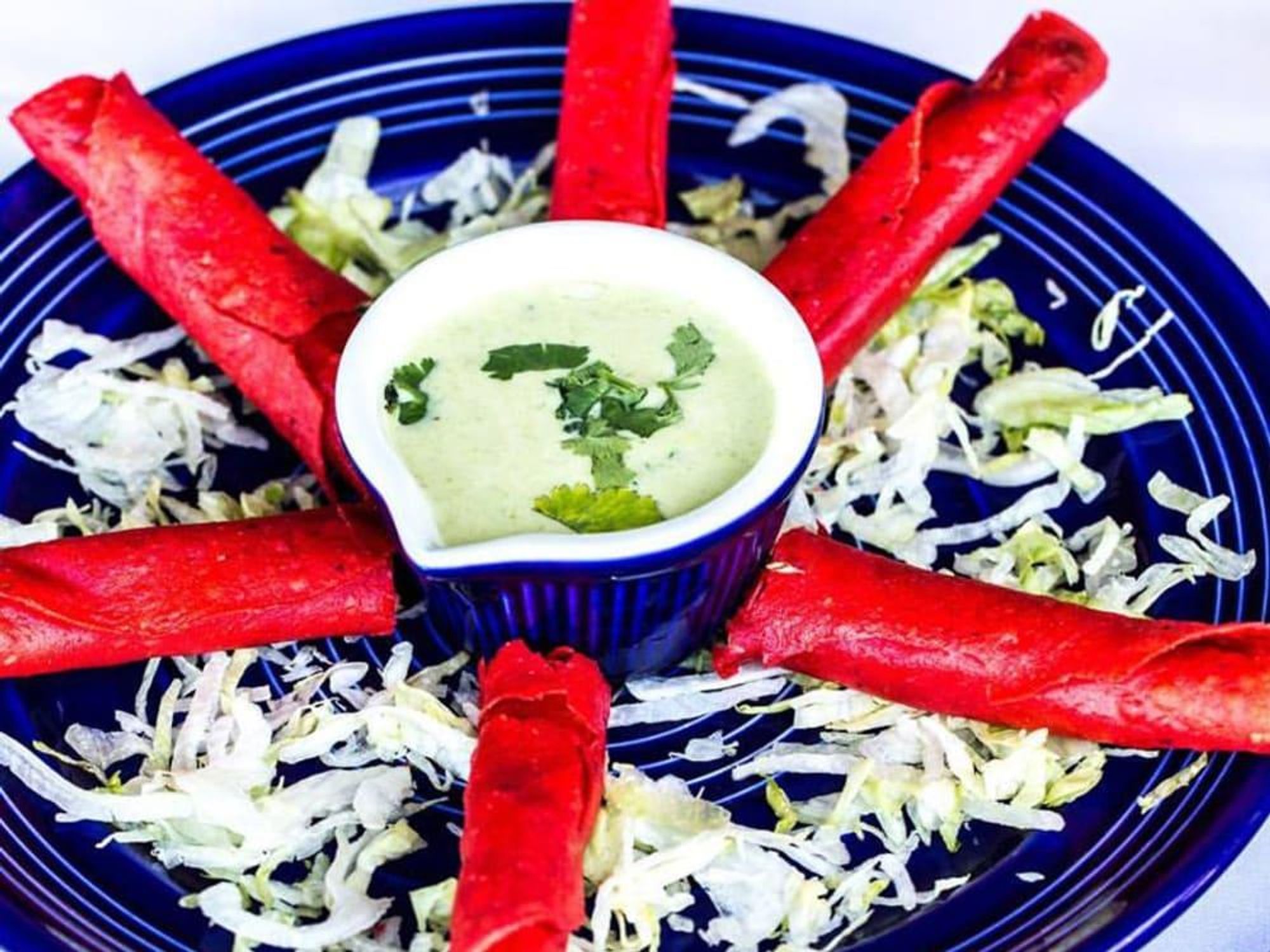 DK Maria's Legendary Tex-Mex taquitoas borrachitos