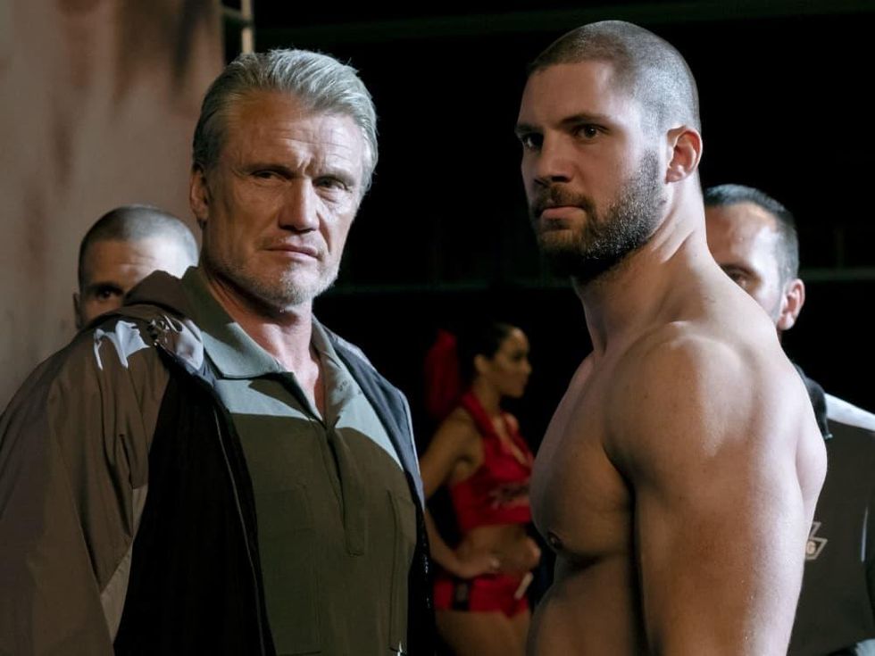 Dolph Lundgren and Florian Munteanu in Creed II