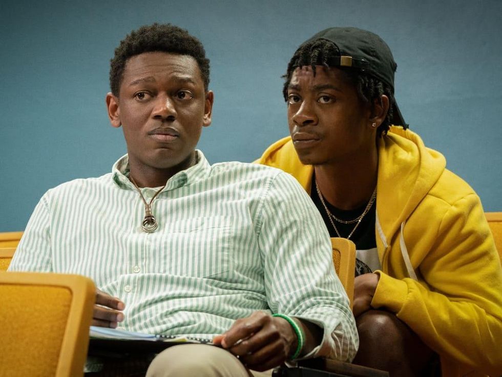 Donald Elise Watkins and RJ Cyler in Emergency