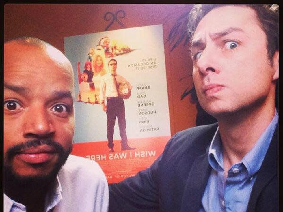 Donald Faison and Zach Braff in Austin for Wish I Was Here