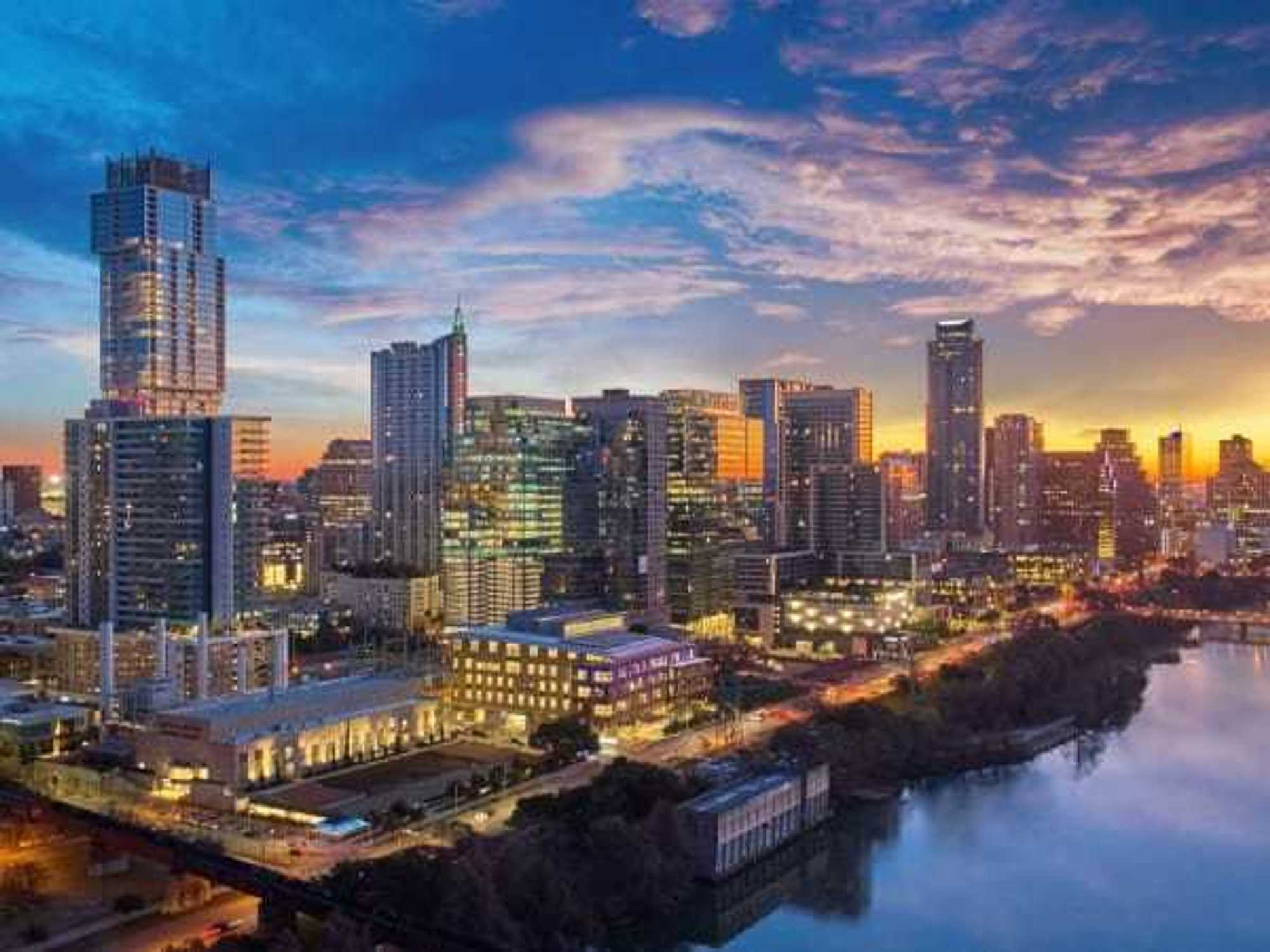 Downtown Austin skyline at dusk