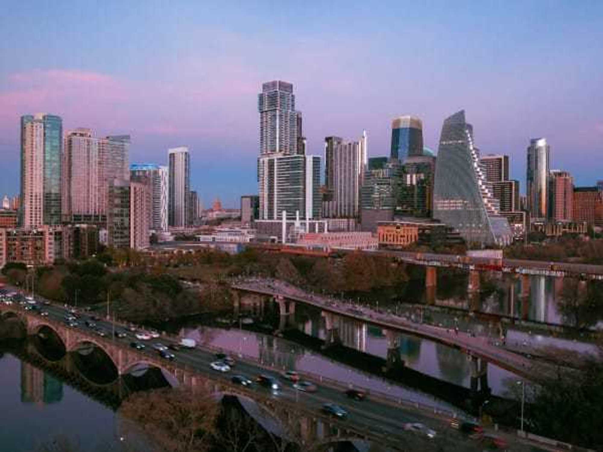 Downtown Austin skyline at dusk