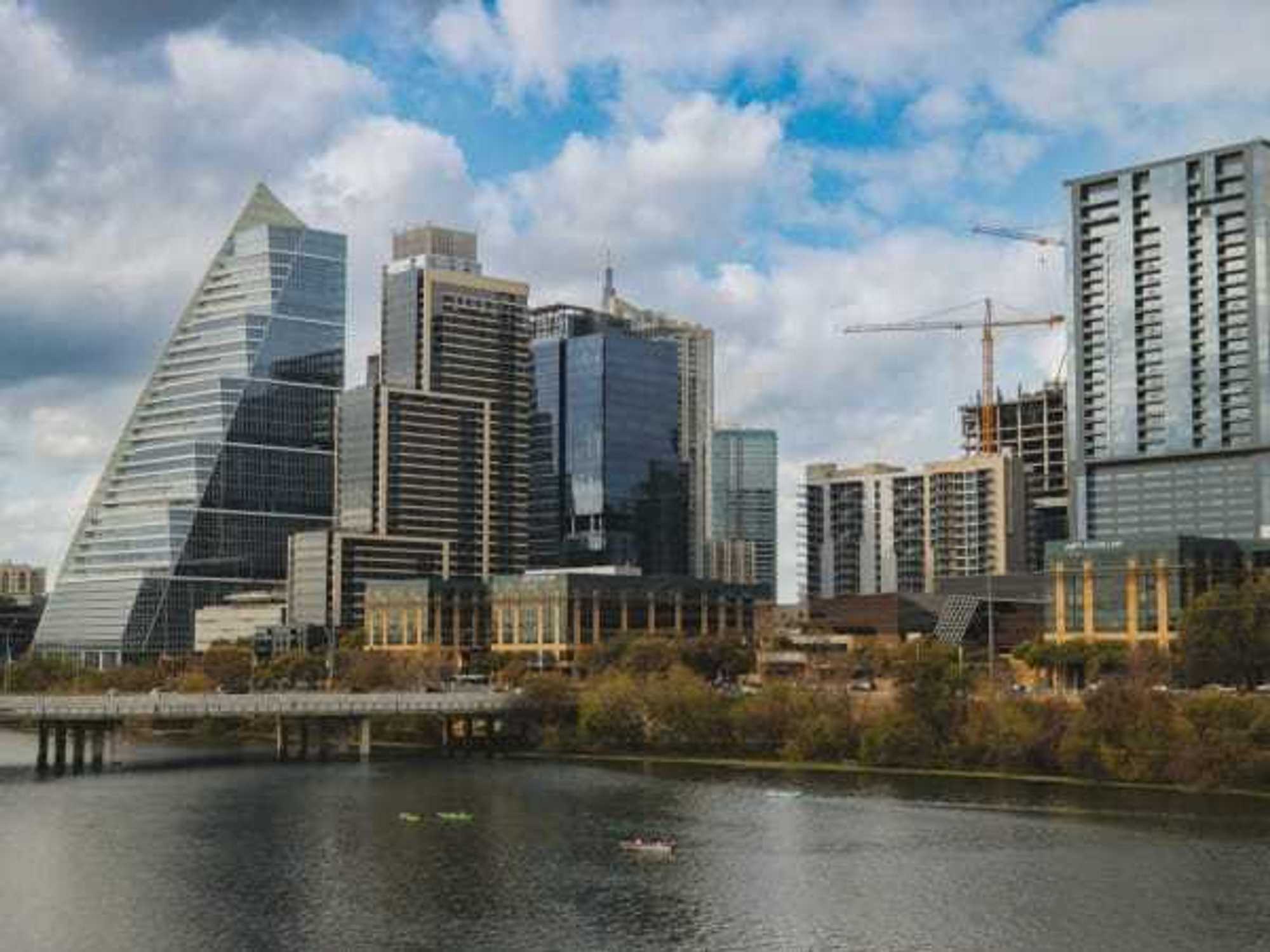 Downtown Austin skyline from the river