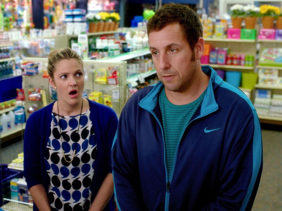 Drew Barrymore and Adam Sandler in Blended