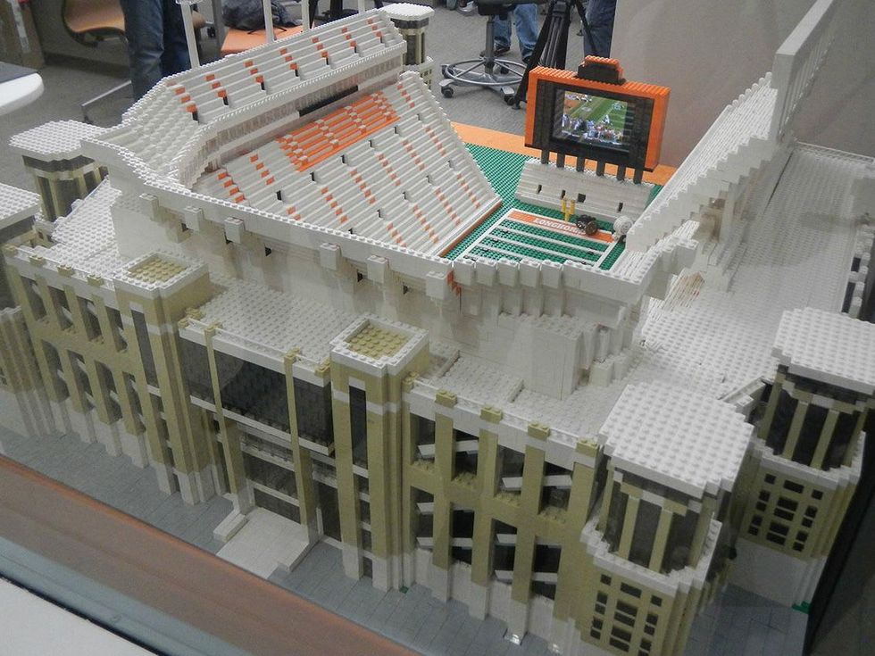 Drew Finkel_University of Texas at Austin_Darrel K Royal Stadium_Lego model
