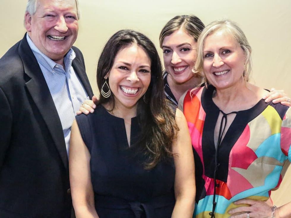 Earl Maxwell, CEO St. David\u2019s Foundation, Celeste Flores Executive Director of I Live Here I Give Here, Shannon Hartigan Contreras and Lisa Trahan of St. David\u2019s Foundation