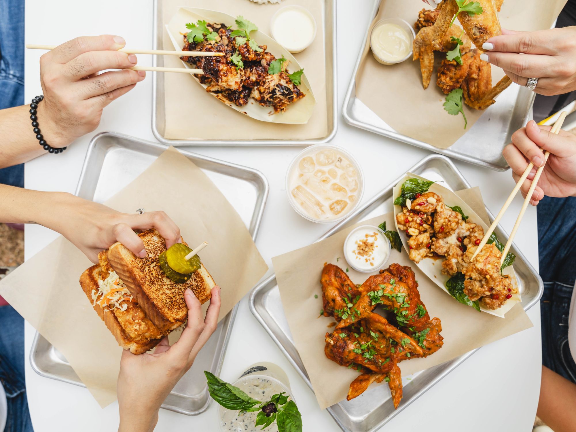 East Meets Wings dishes