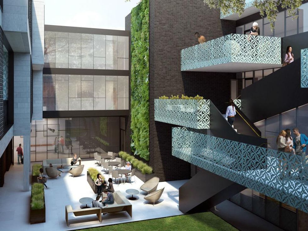 East Side Hotel_Cesar Chavez_courtyard_rendering_2015