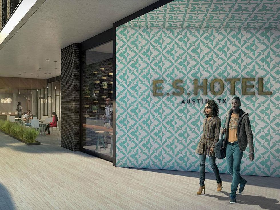 East Side Hotel_Cesar Chavez_front_rendering_2015