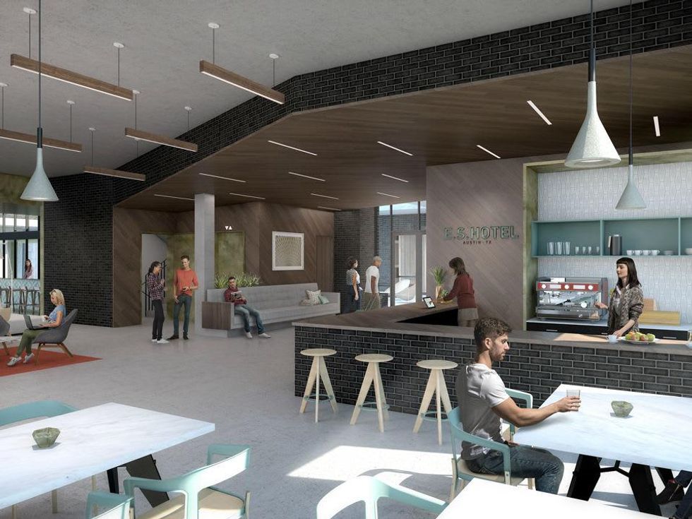 East Side Hotel_Cesar Chavez_reception_rendering_2015