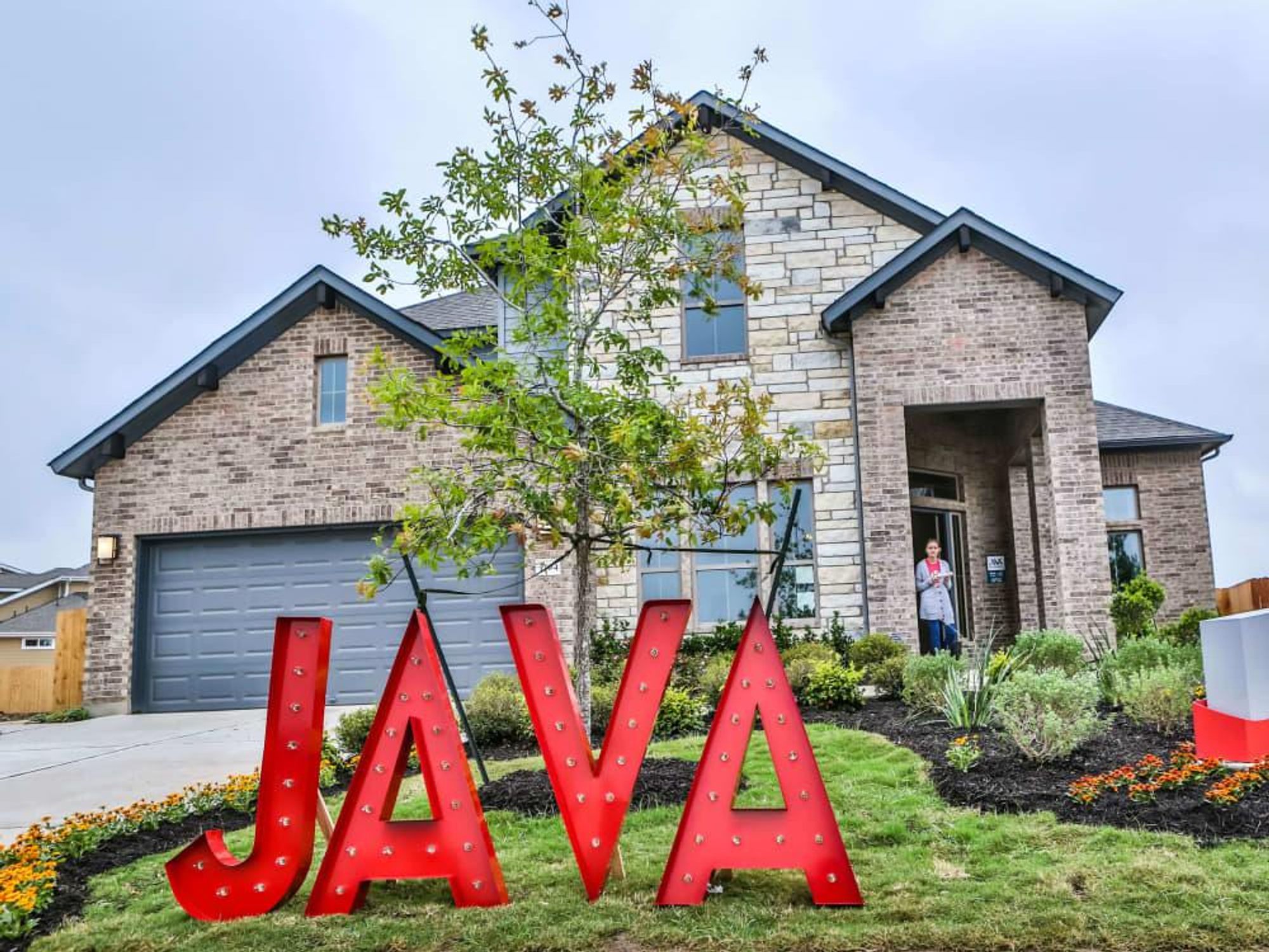 Easton Park development Austin home house java sign