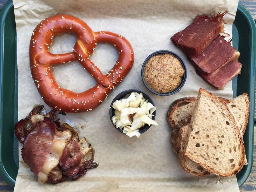 Easy Tiger pretzel meat board