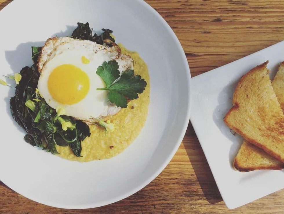 Eden East Austin restaurant brunch breakfast grits and greens