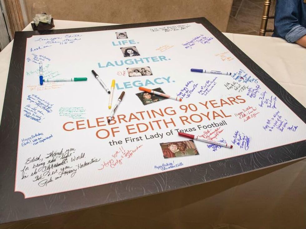 Edith Royal's 90th birthday card