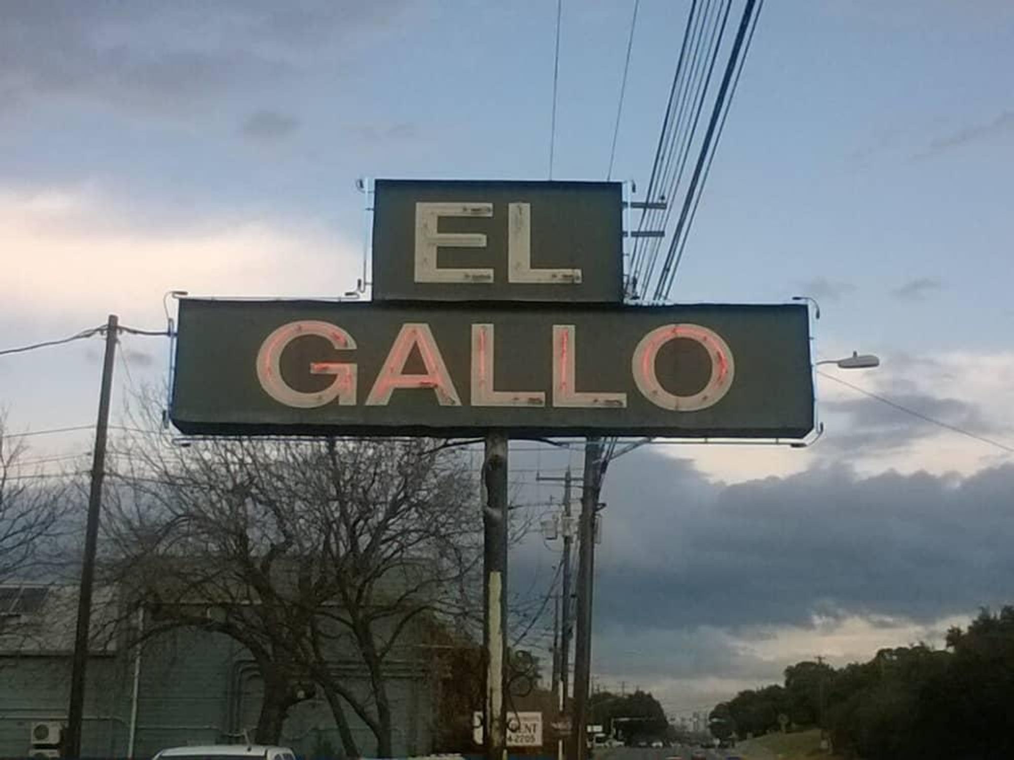El Gallo Austin restaurant sign