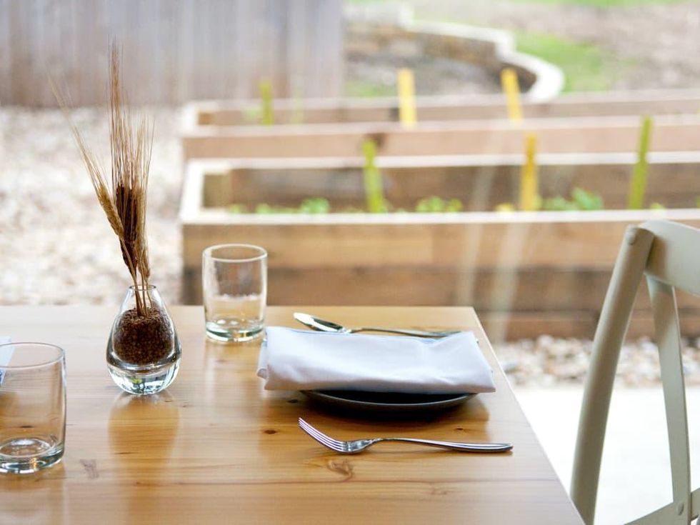 Emmer and Rye 2015 Austin restaurant garden beds