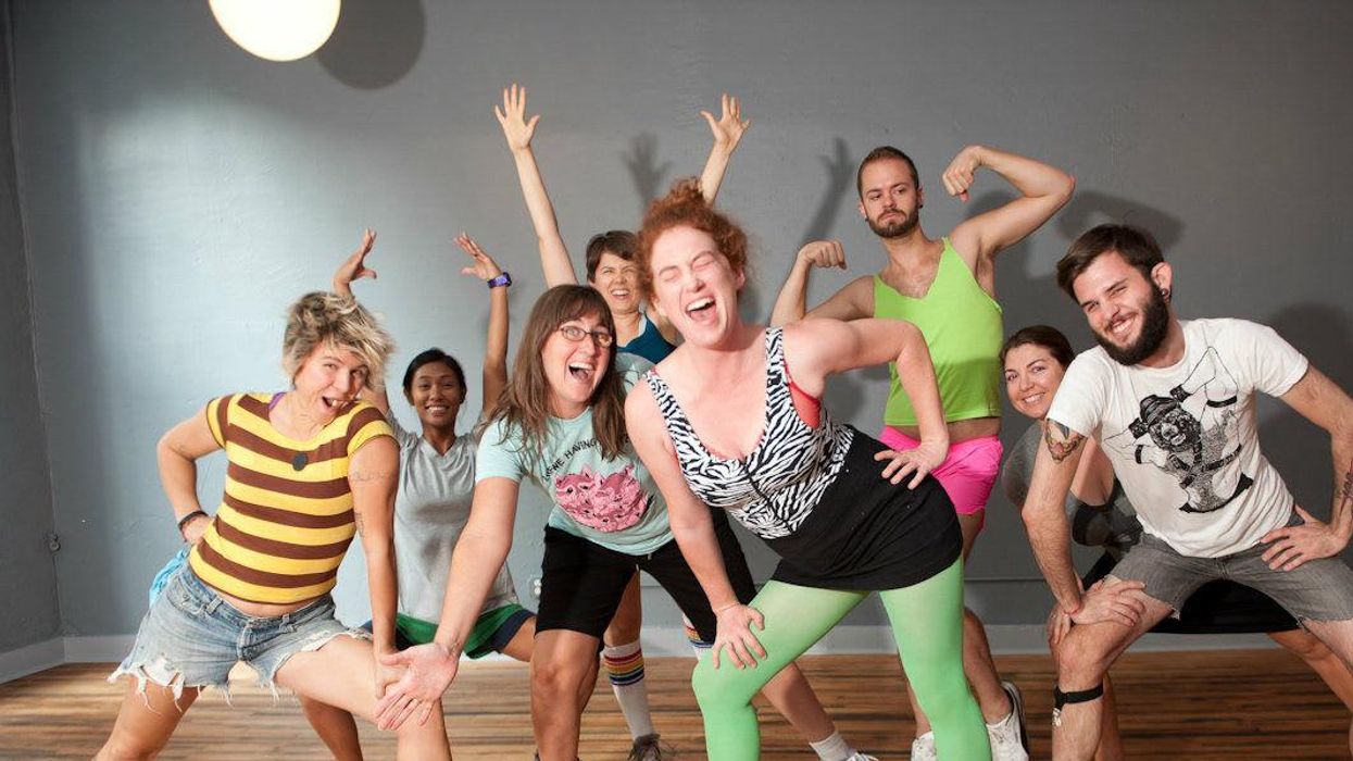 Erica Nix with one of her Workou! class