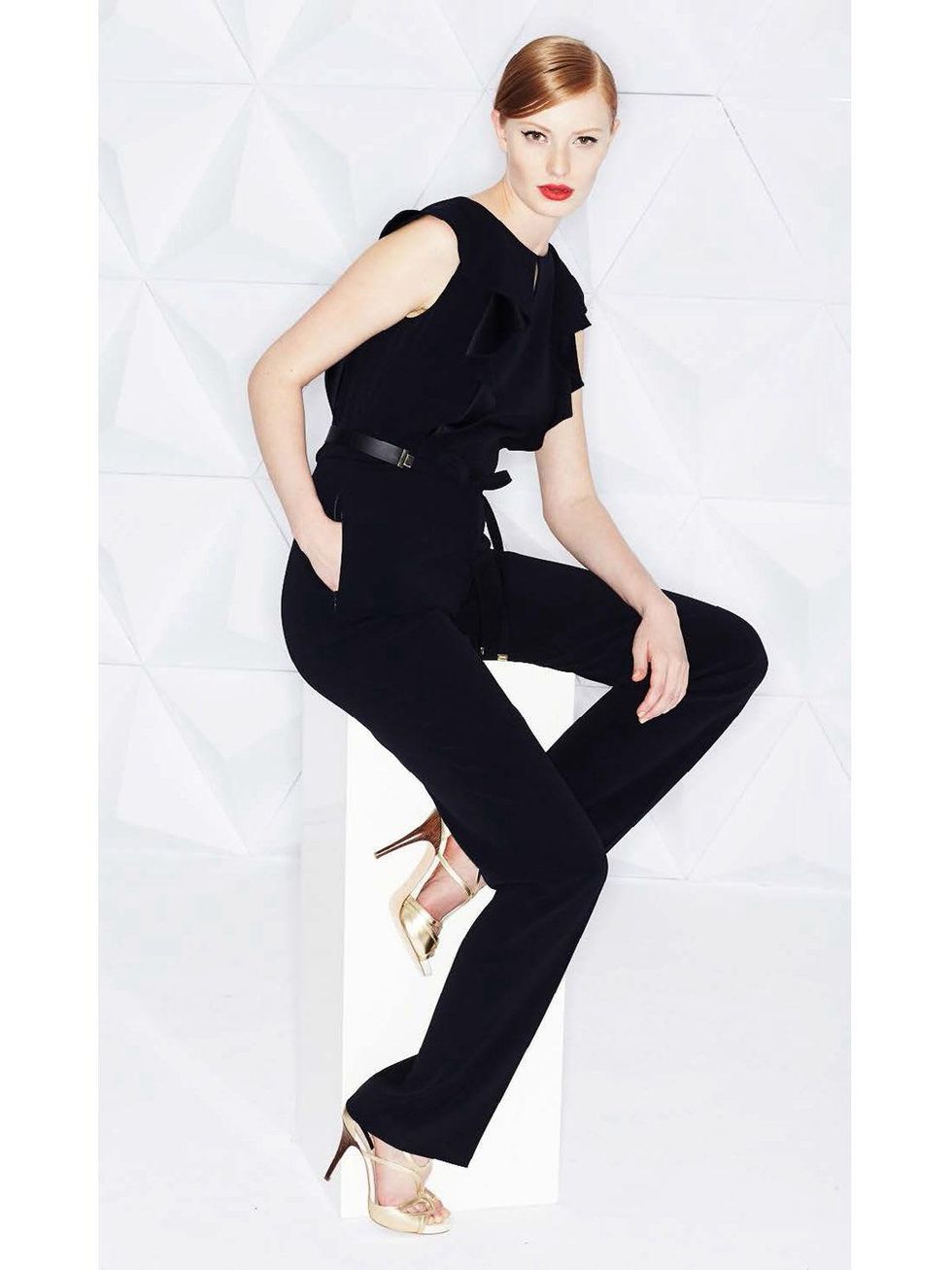 Escada spring 2015 and resort September 2014 Look 2 Resort 2015 Trigana Jumpsuit