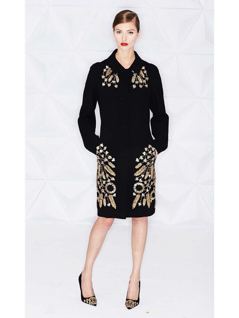 Escada spring 2015 and resort September 2014 Look 5 Resort 2015 Chriska Coat