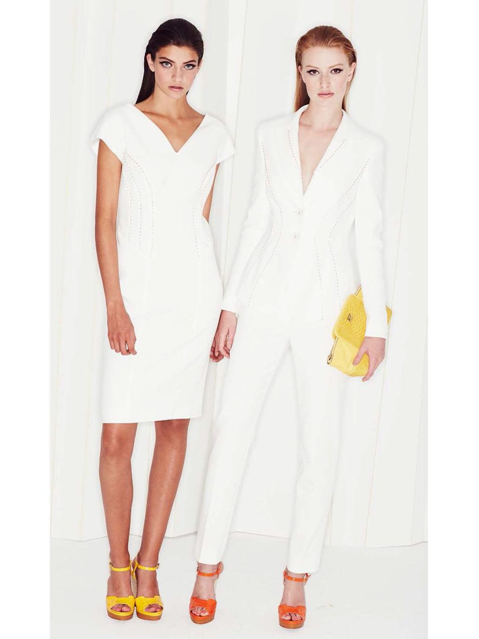 Escada spring 2015 and resort September 2014 Look 9 Spring Summer 2015 Danjanie Dress Look 10 Spring Summer 2015 Berihan Jacket, Spring Summer 2015 Tina Pant