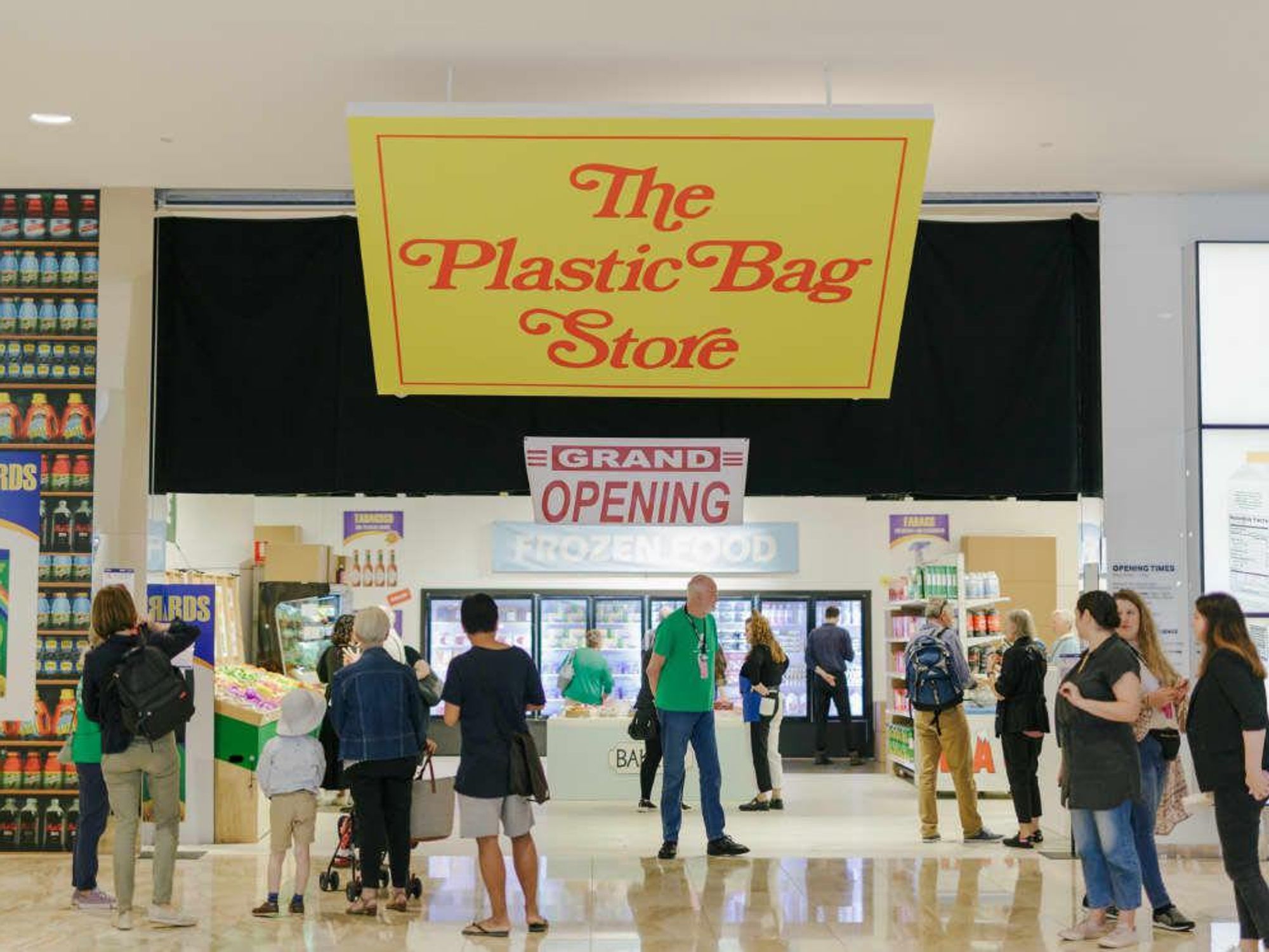 Explore the dynamic and immersive art experience, The Plastic Bag Store, this weekend.
