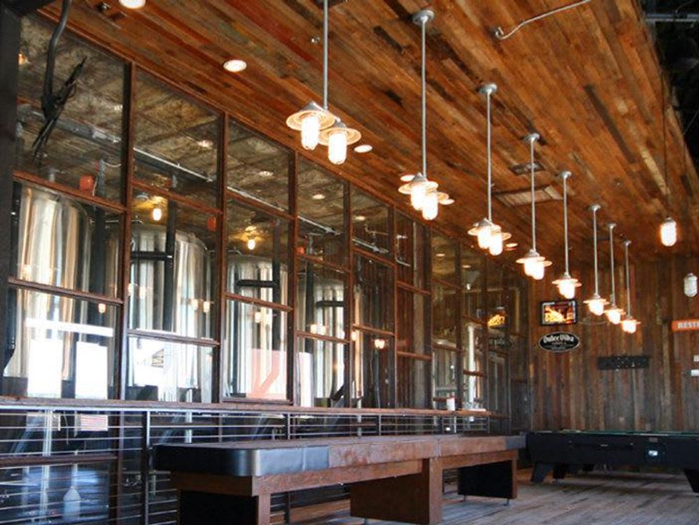 exterior of Oasis Texas Brewing Company brewery