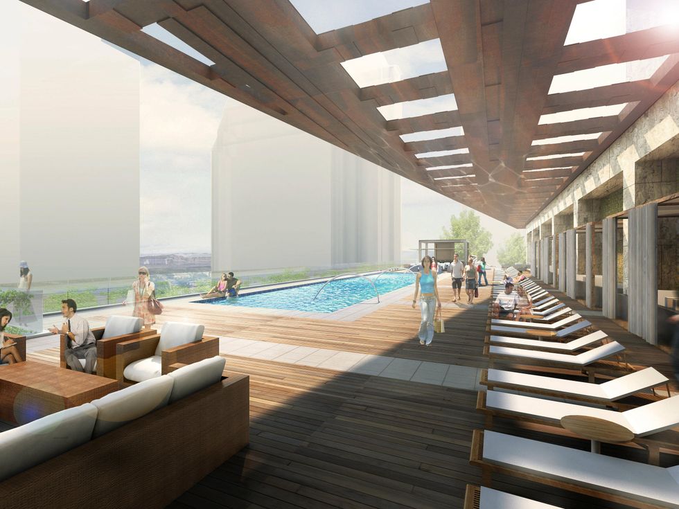 exterior pool of the JW Marriott Austin