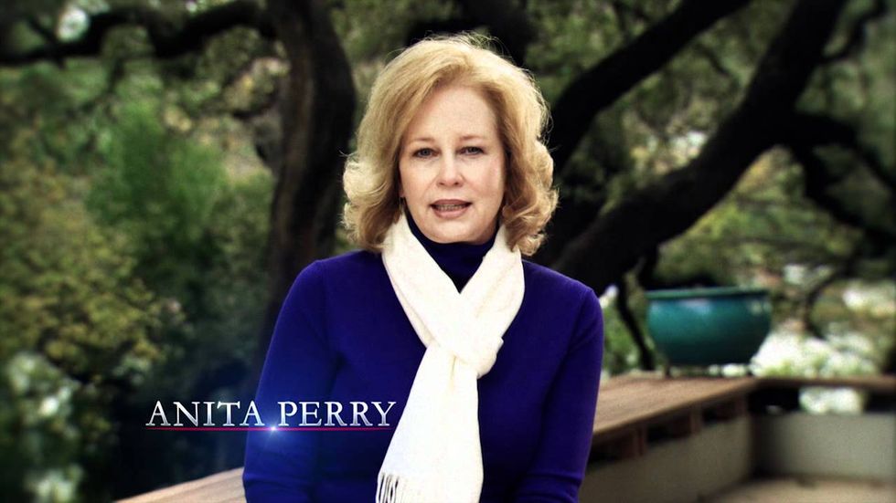 Anita Perry aims to charm in new campaign ad (see hubby Rick pounce at the end)