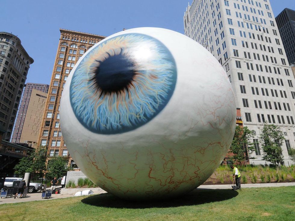Eye by Tony Tasset at Joule hotel in Dallas