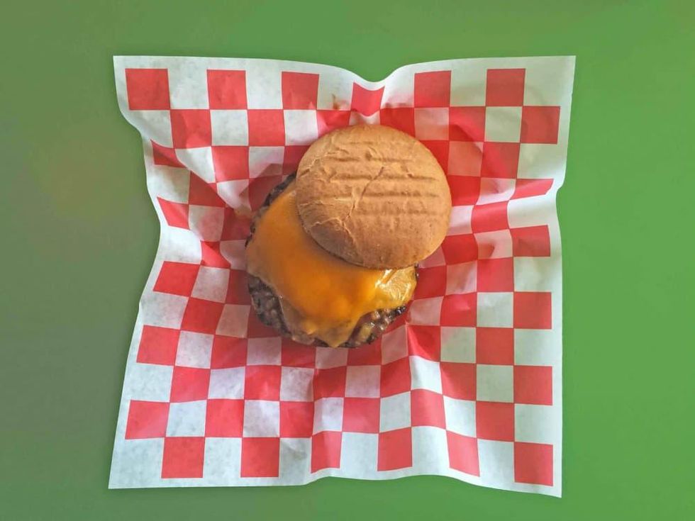 EZ's Brick Oven & Grill restaurant burger