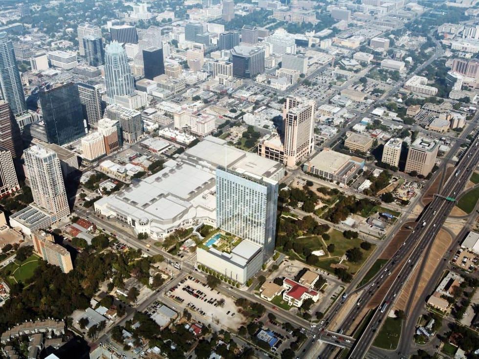 Fairmont Austin hotel Austin Convention Center rendering aerial