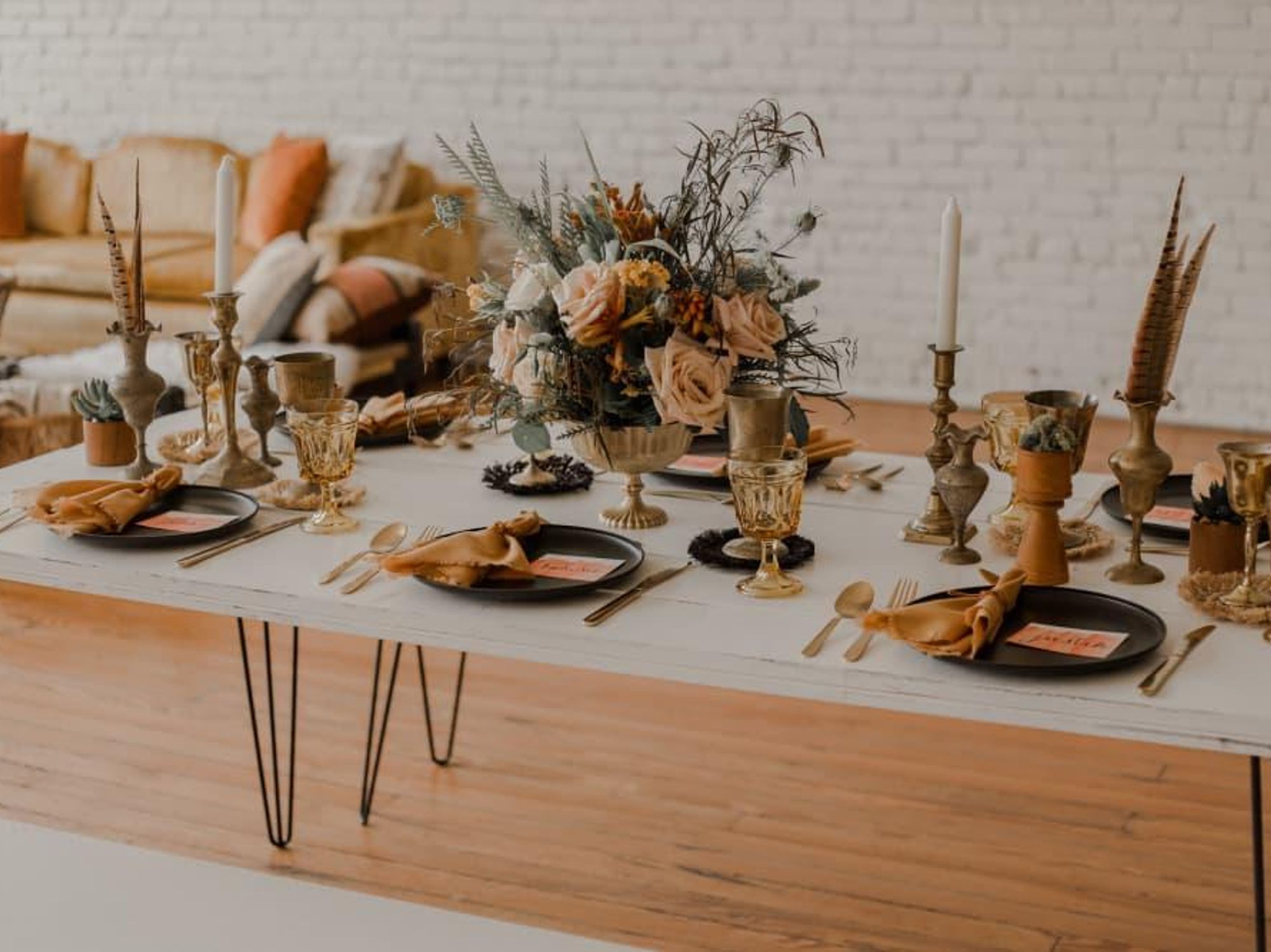 Fall party tablescape