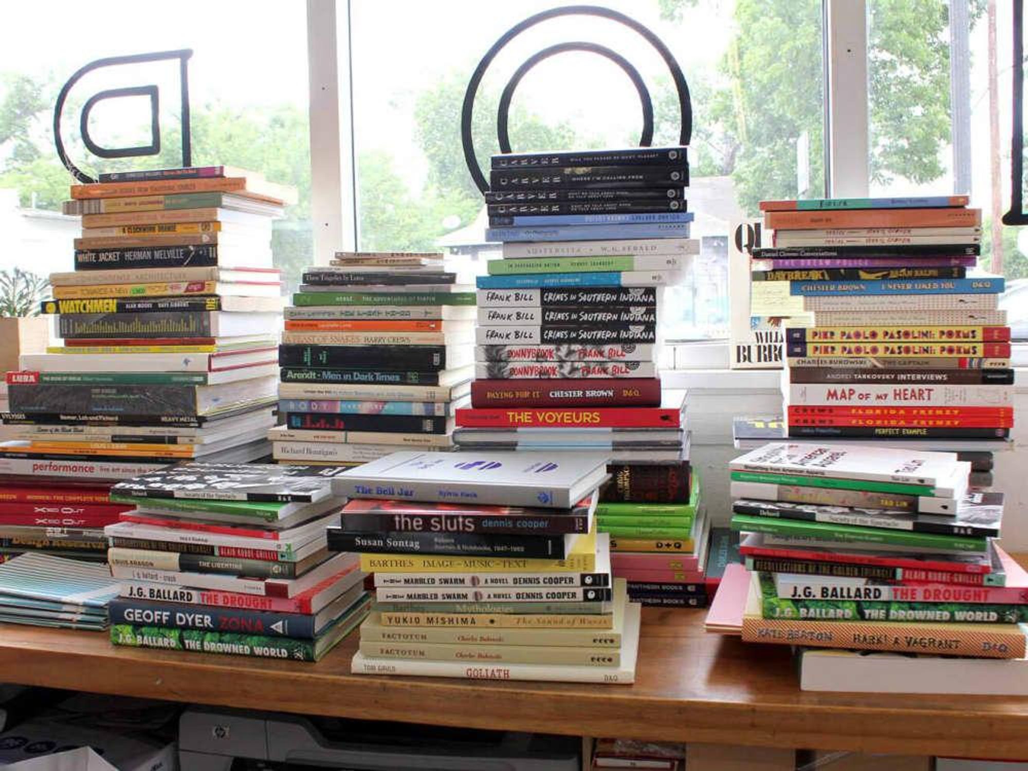 Farewell Books stack of books