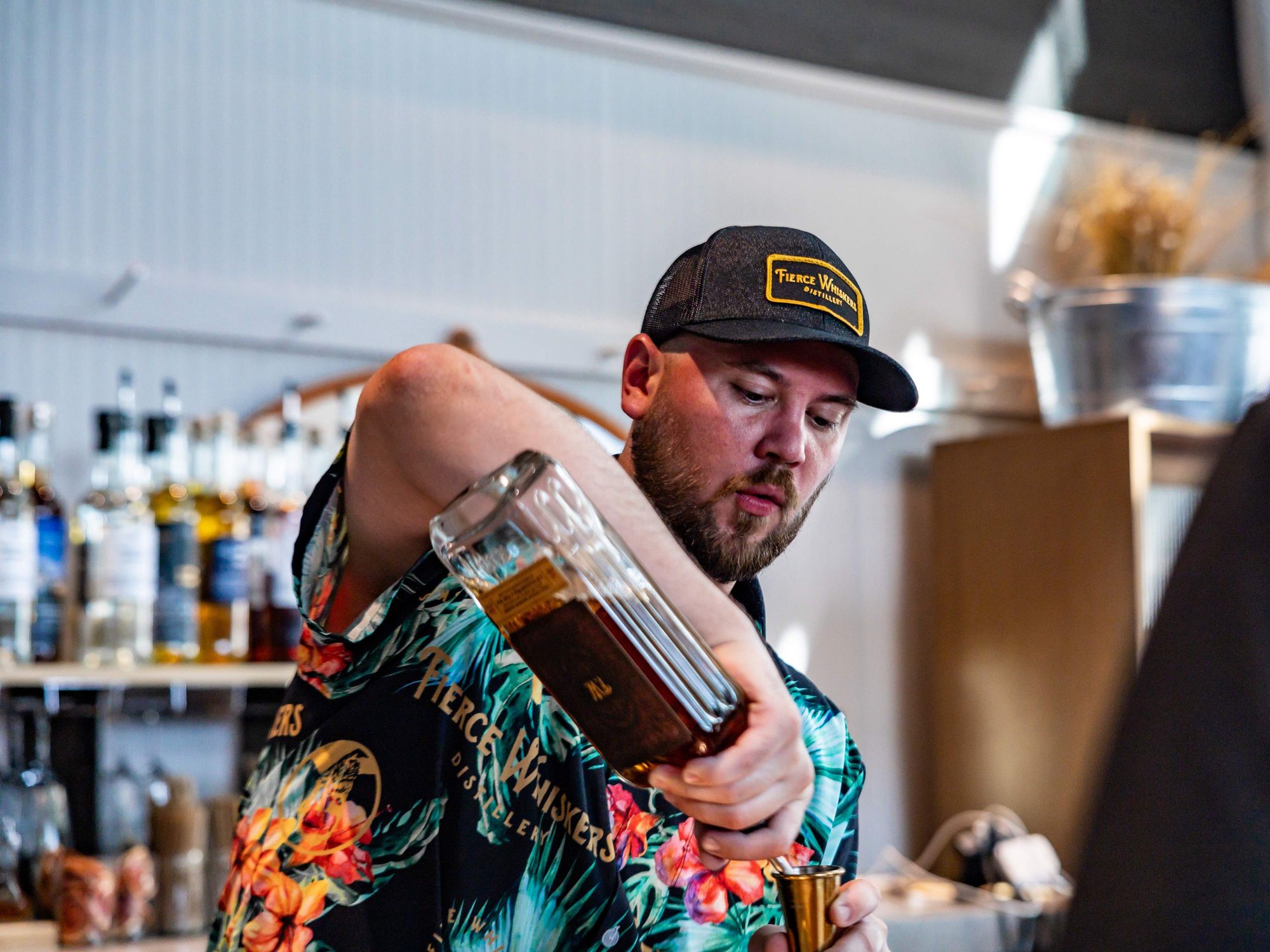 Fierce Whiskers bartender