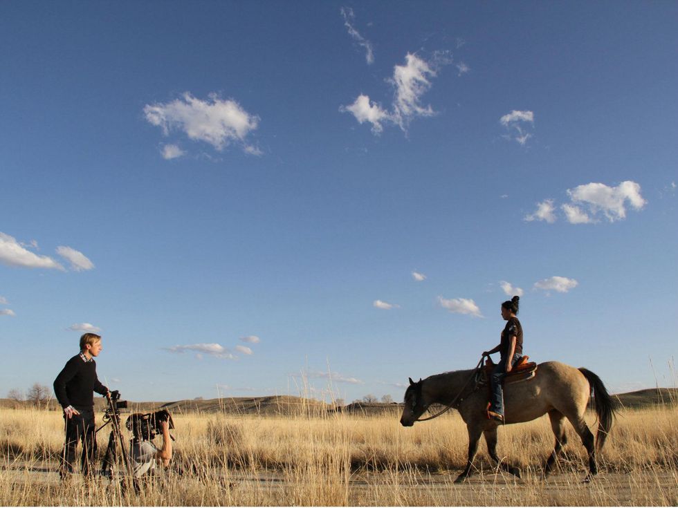 filmmaker Mat Hames filming