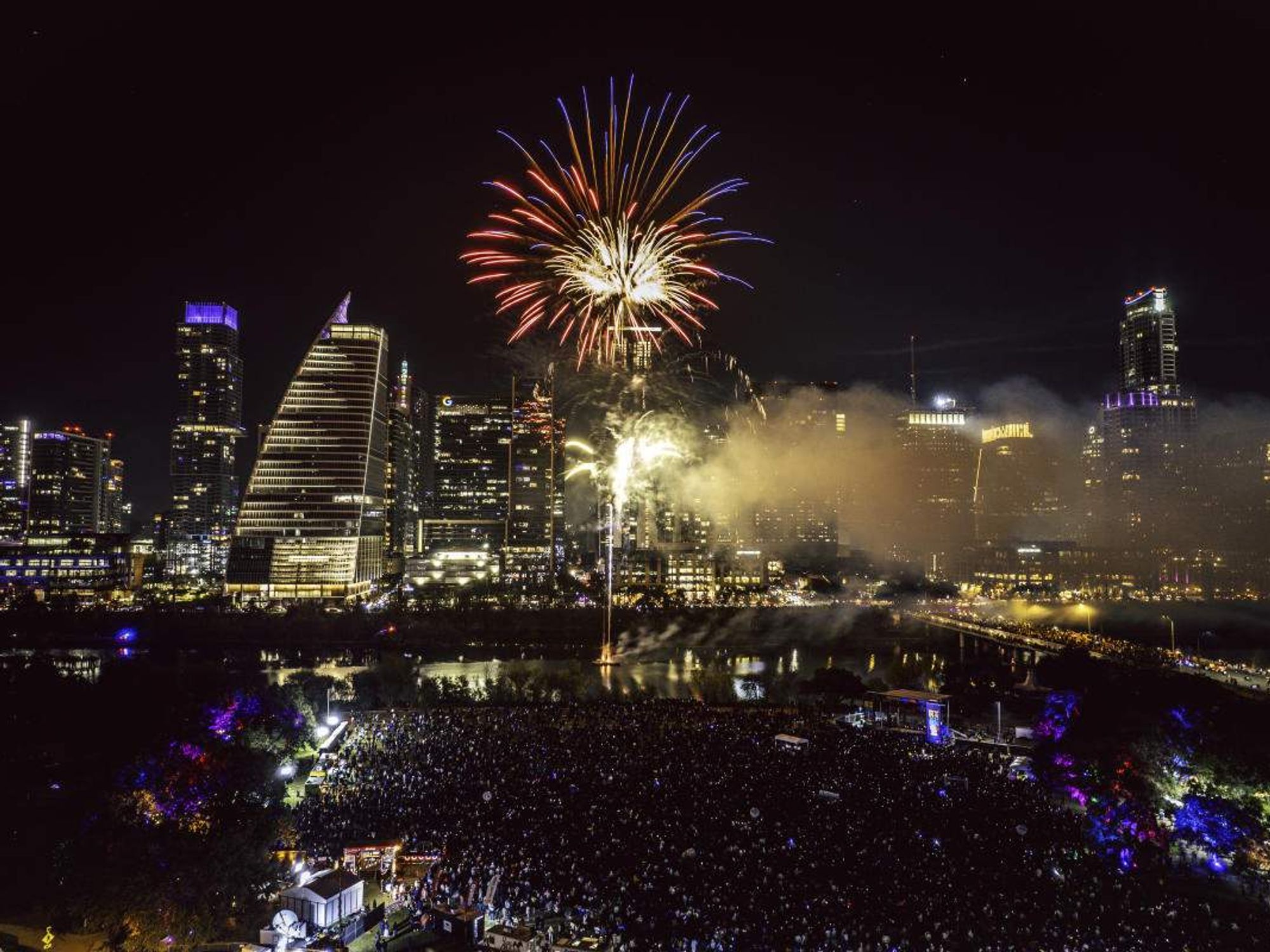 Fireworks over Austin.