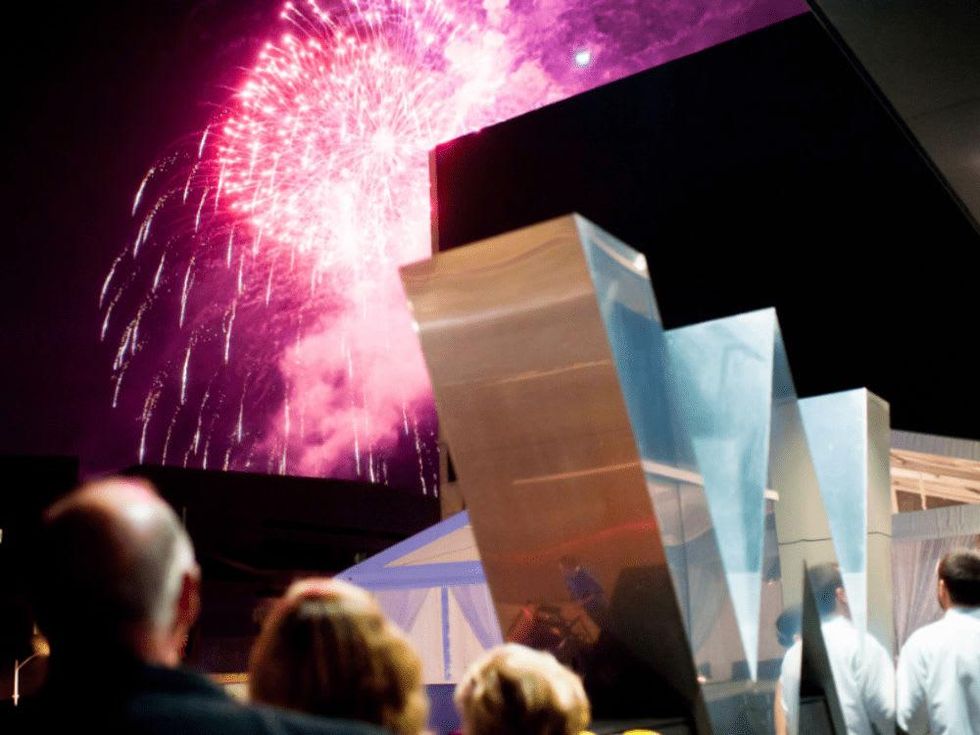 fireworks over W Austin for New Year's Eve