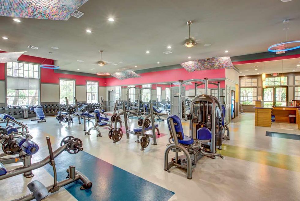 Fitness center at Riata apartments
