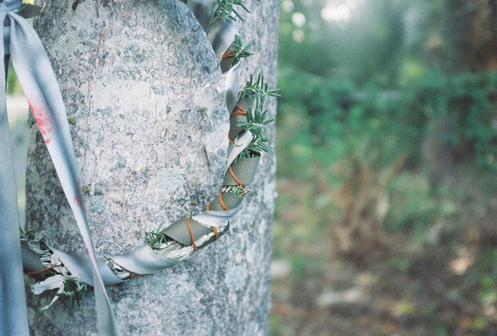 flower crown on tree