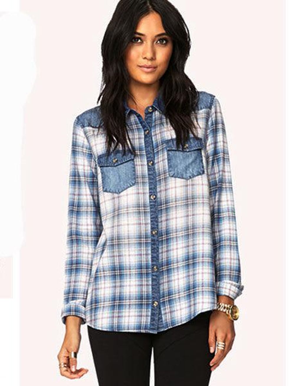 forever 21 Americana Plaid Shirt