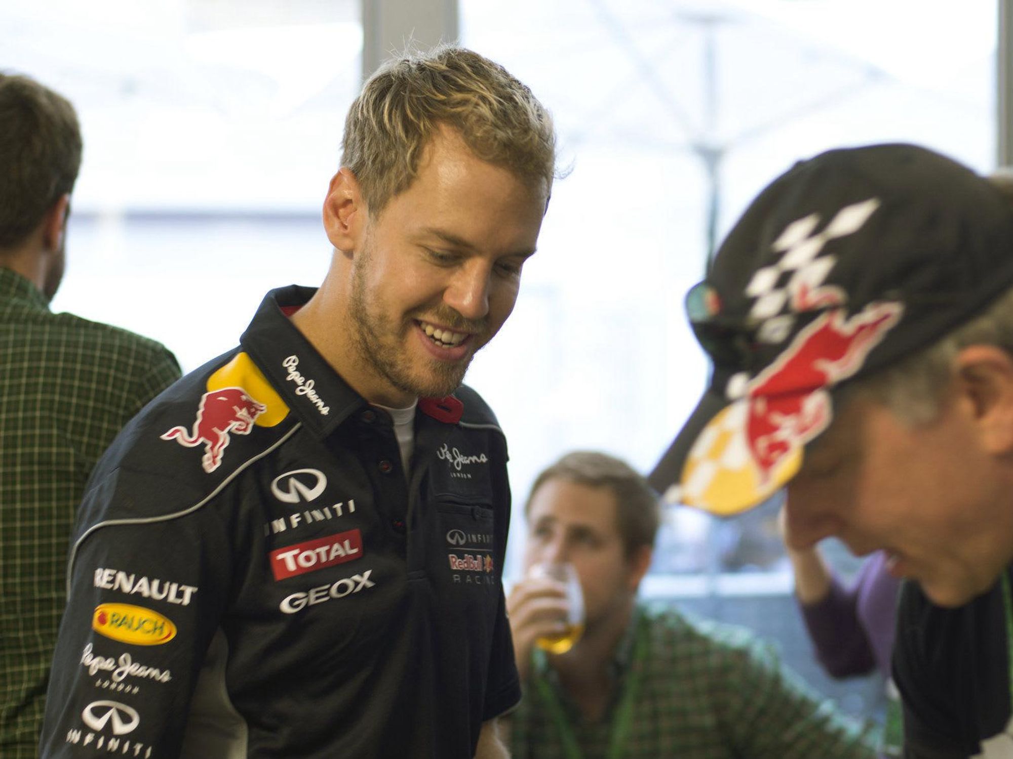 Formula One Driver Sebastian Vettel during signing at U.S. Grand Prix