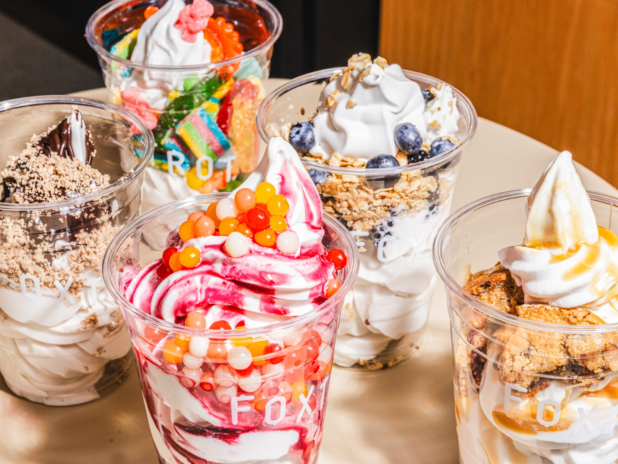 Foxtrot and Cosmic Bliss sundaes