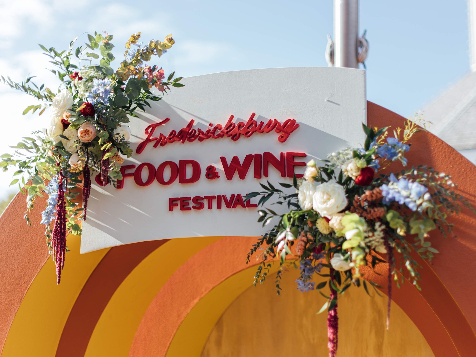 Fredericksburg Food & Wine Festival entrance sign