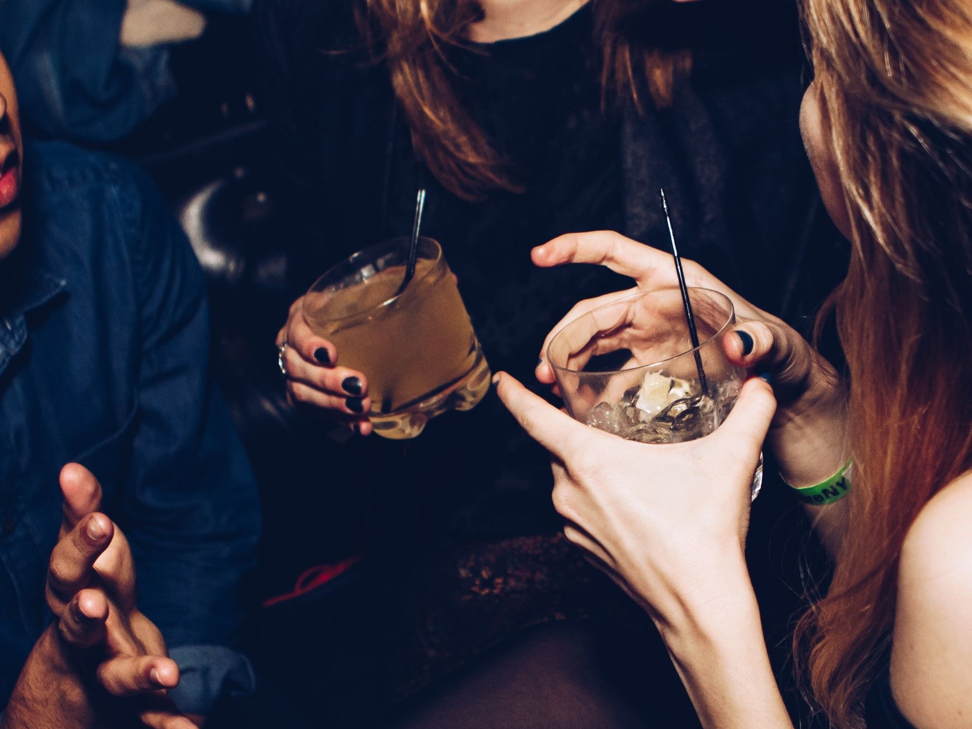 Friends drinking cocktails
