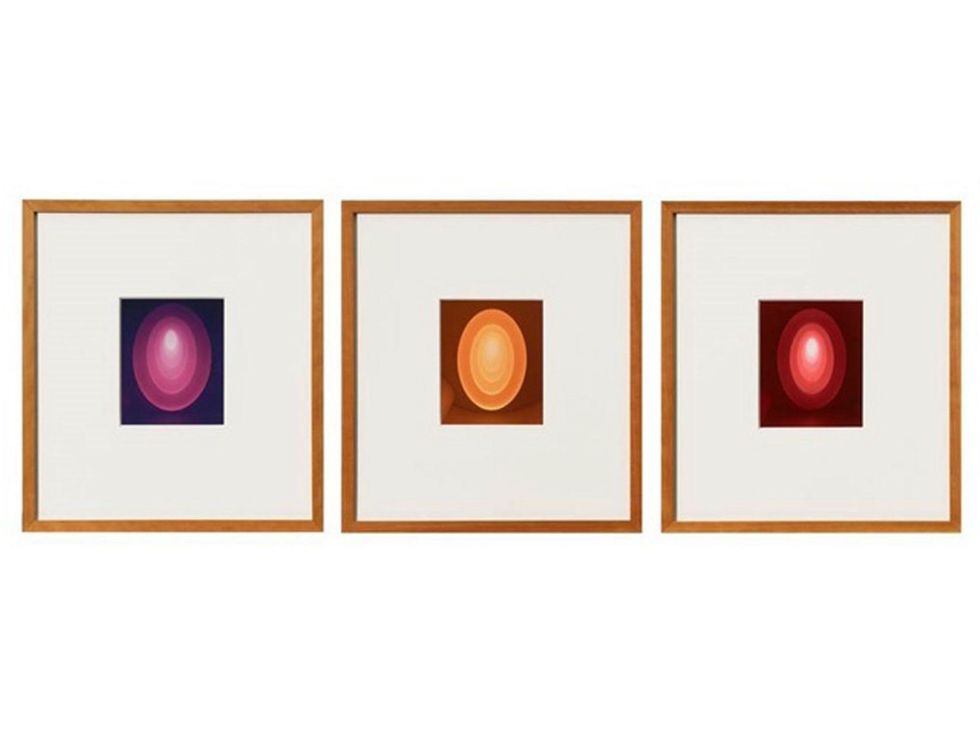 From The Guggenheim James Turrell September 2014 James Turrell, From The Guggenheim, 2013, Set 1, Out of Reds, Small Vertical, Magenta, Orange, and Red, Unique Archival Ink Jet